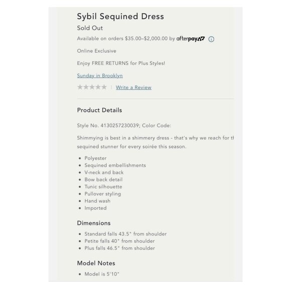 Sunday‎ In Brooklyn Whimsigoth Fairy Grunge Full Sequin Dress Bow Back Detail XS - Picture 5 of 15